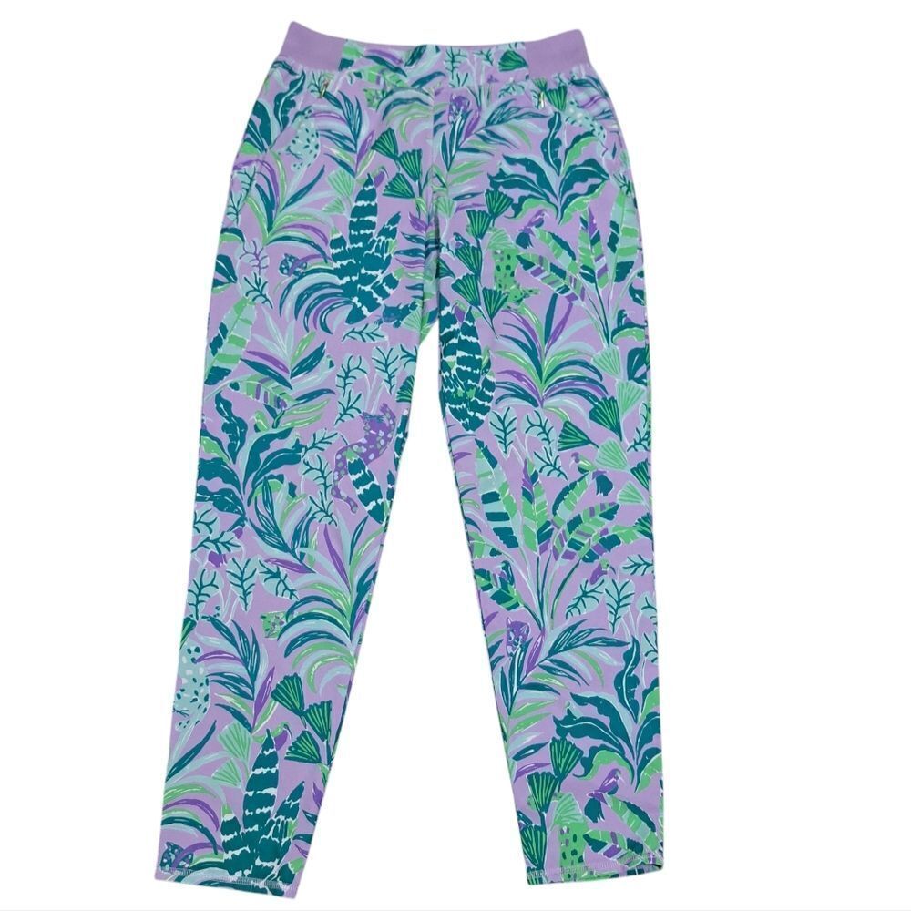 Lilly Pulitzer Tropical Print Leggings in Purple and Green